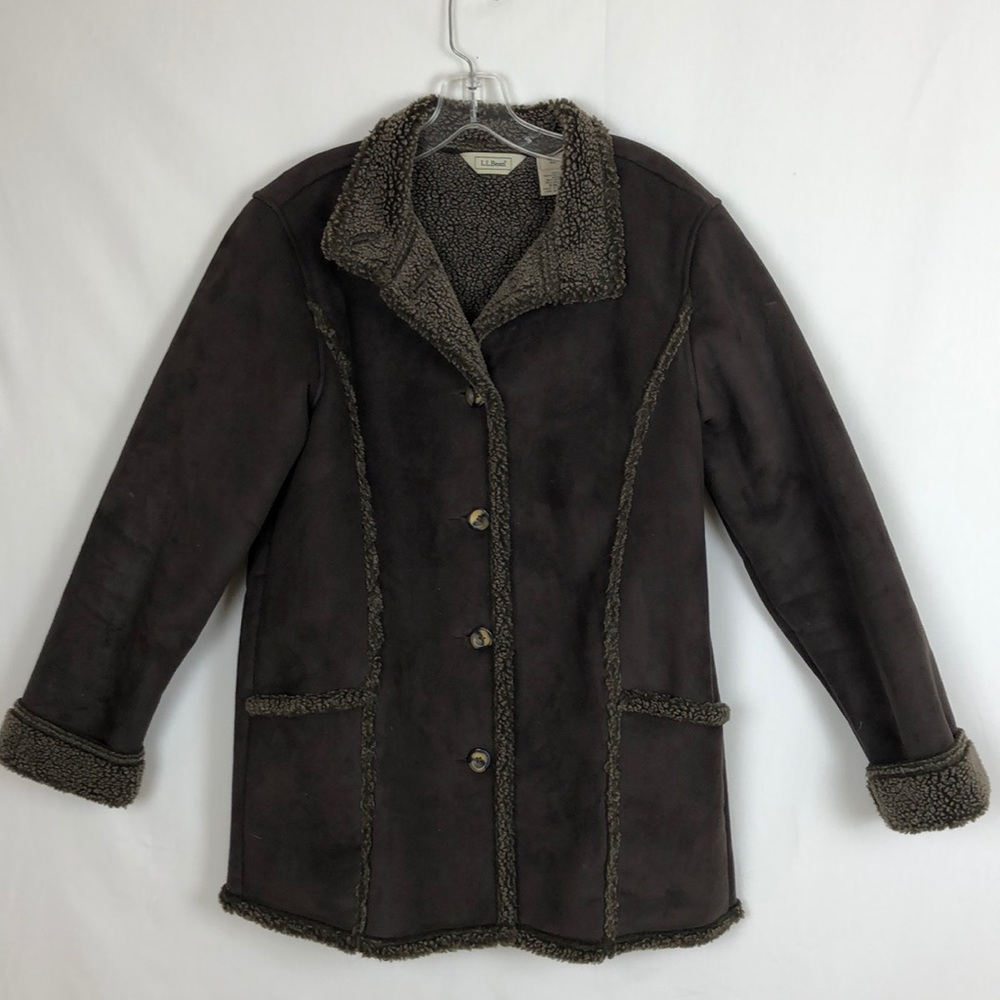 Chocolate Brown Fleece Look Coat